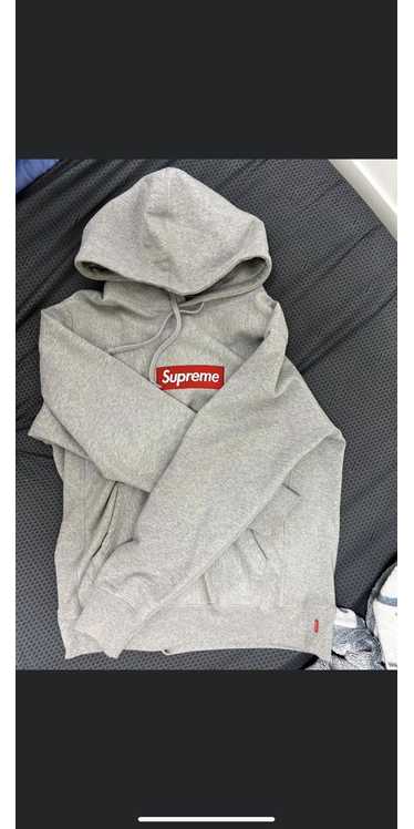 Supreme Grey Supreme Box Logo hoodie FW16