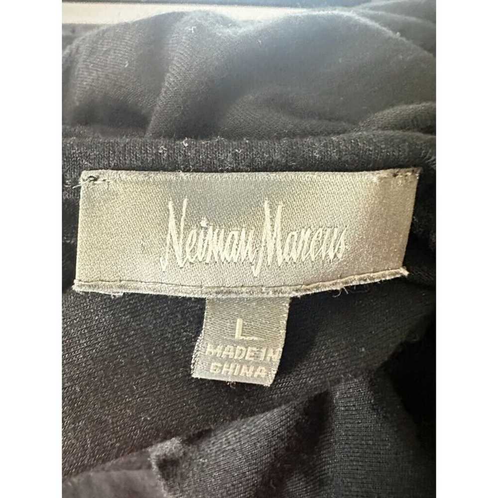 Neiman Marcus Sweeping Black VNeck Tie Long Sleev… - image 7