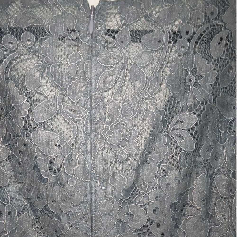 Adrianna Papell Size 12 Gray Evening Dress Lace L… - image 10