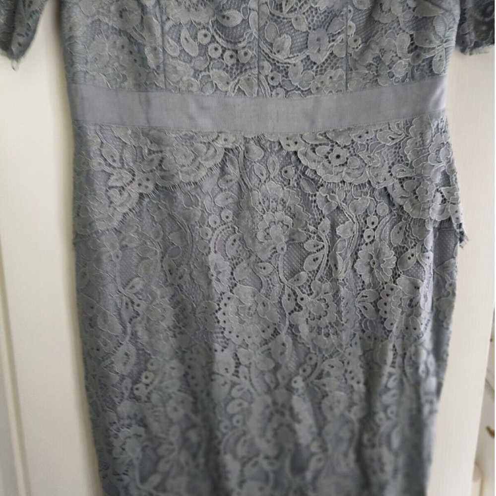 Adrianna Papell Size 12 Gray Evening Dress Lace L… - image 3