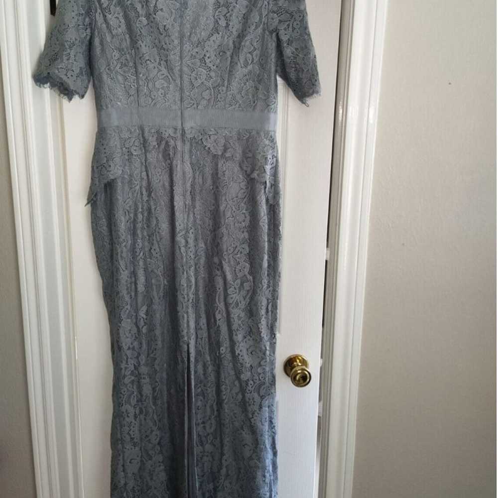 Adrianna Papell Size 12 Gray Evening Dress Lace L… - image 8