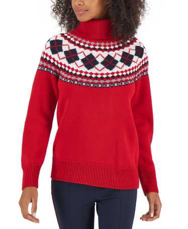 Tommy Hilfiger Women's Argyle Turtleneck Sweater R