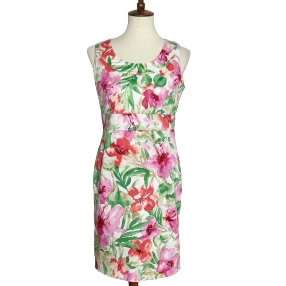 NWOT Jones New York Fitted Floral Dress, Plus Size - image 1