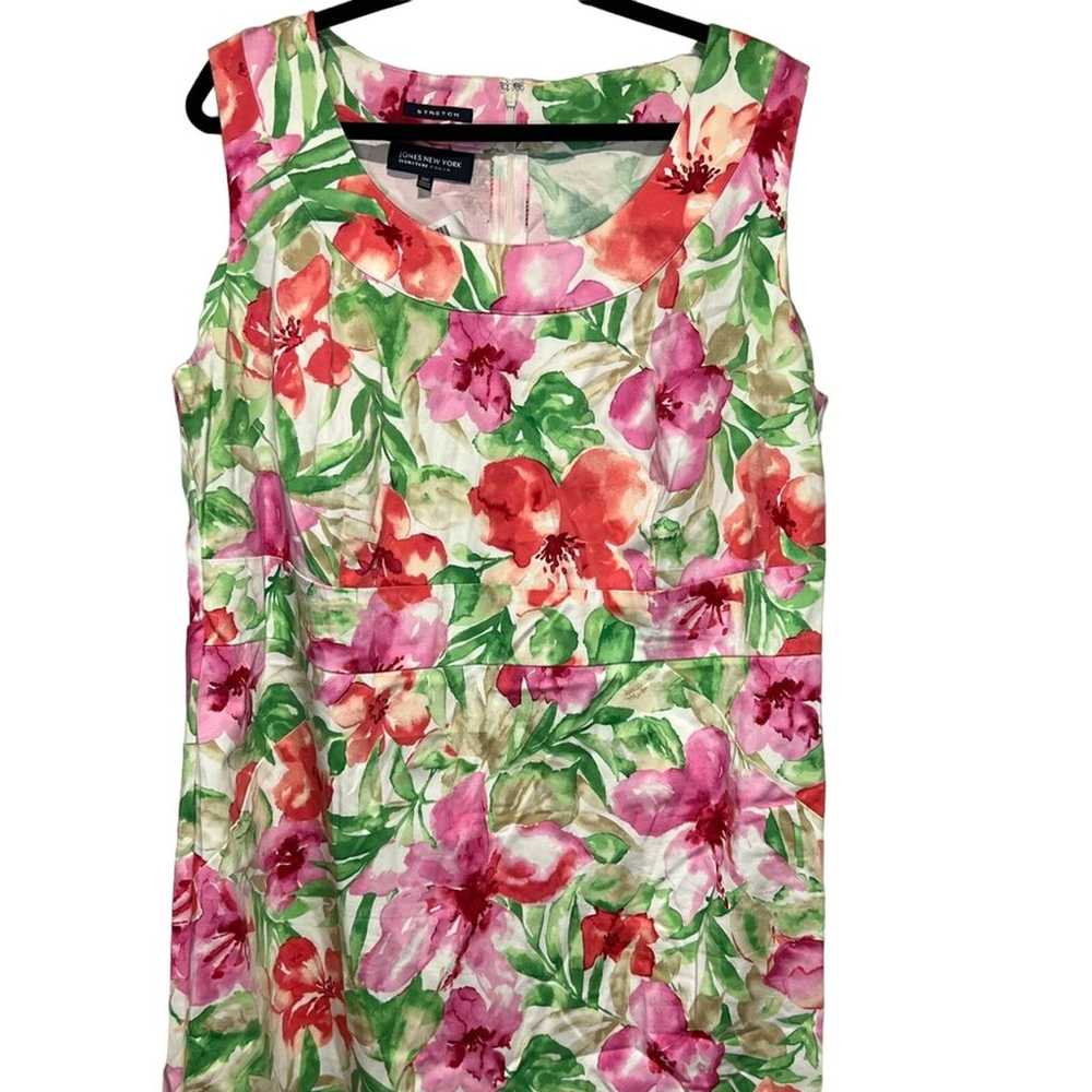 NWOT Jones New York Fitted Floral Dress, Plus Size - image 3