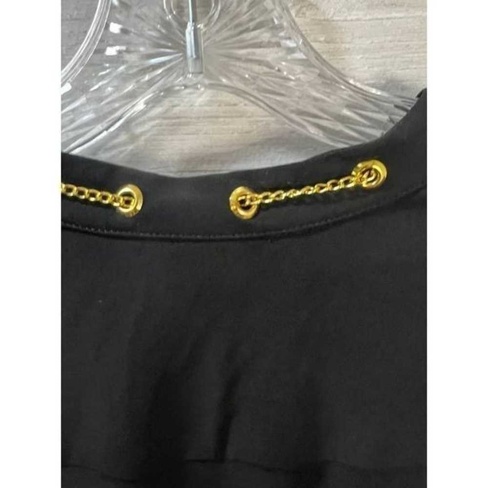 Tahari Chain-Detail V Neck Dress Size 10 - image 3