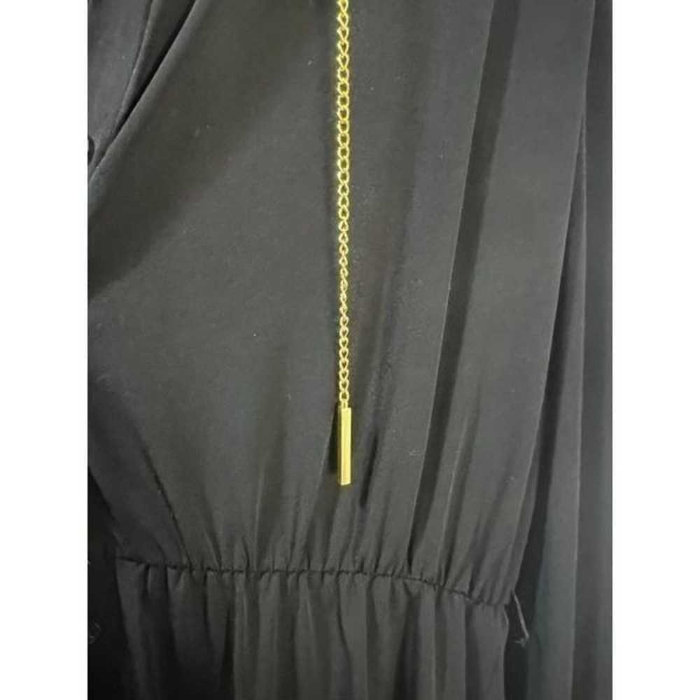 Tahari Chain-Detail V Neck Dress Size 10 - image 4
