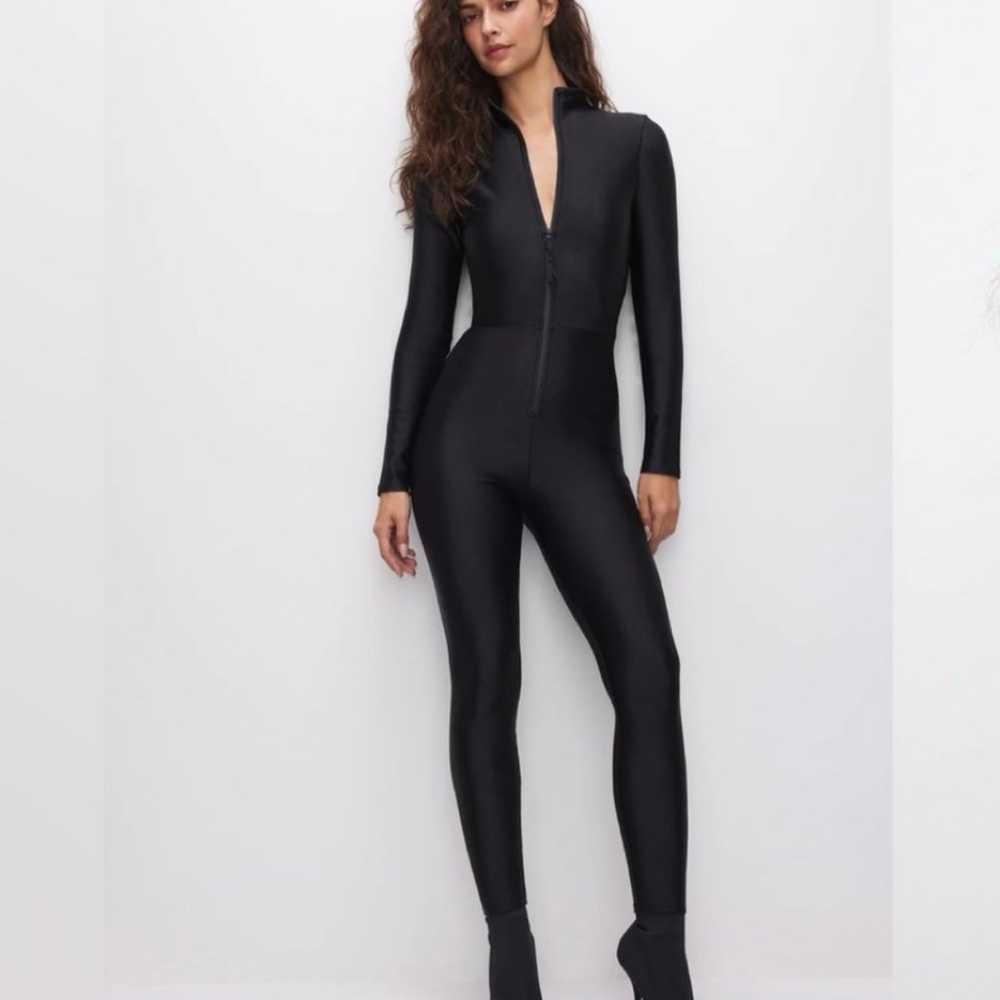 Good American High Shine Compression Catsuit Blac… - image 2