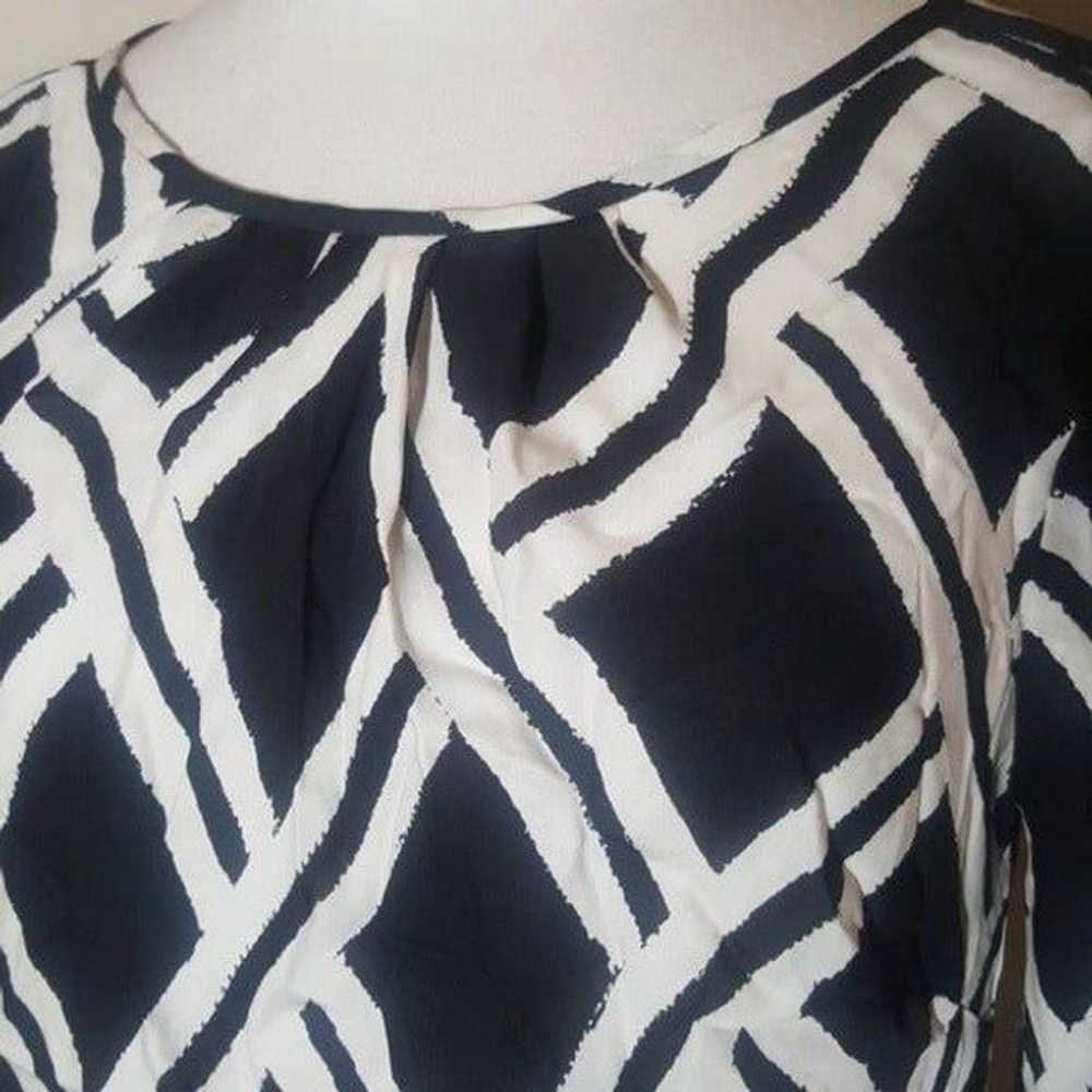 BANANA REPUBLIC Black & Cream Silk Dress - image 2