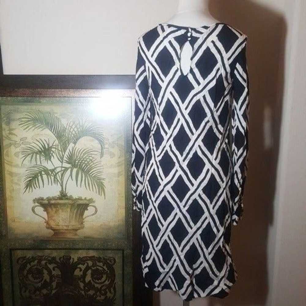 BANANA REPUBLIC Black & Cream Silk Dress - image 3