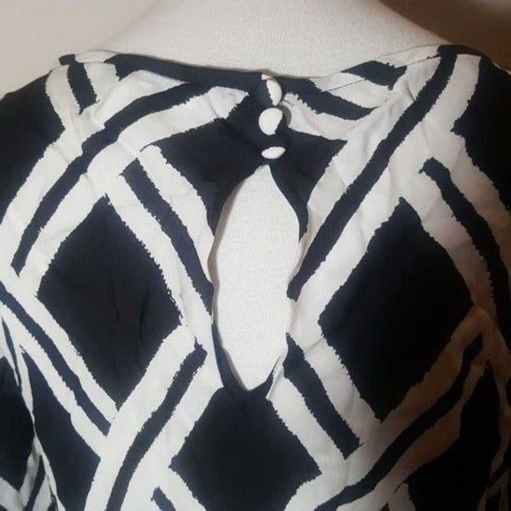 BANANA REPUBLIC Black & Cream Silk Dress - image 4