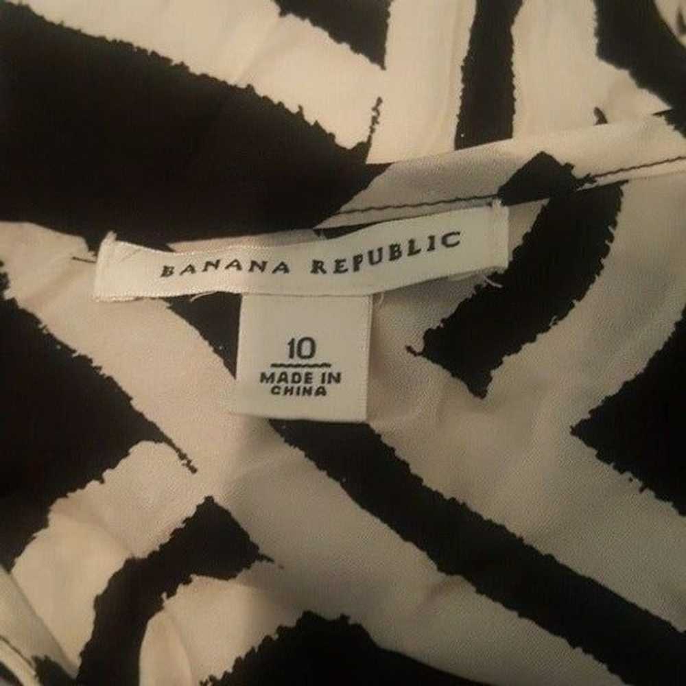 BANANA REPUBLIC Black & Cream Silk Dress - image 5