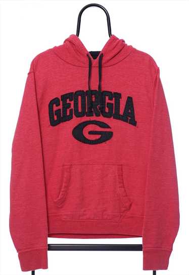 Vintage Georgia Bulldogs NCAA Red Spellout Hoodie 