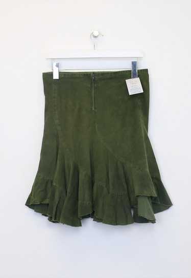 Vintage Unbranded corduroy skirt in green. Best fi