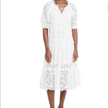 OPT Cotton Eyelet Summer Dress White Small