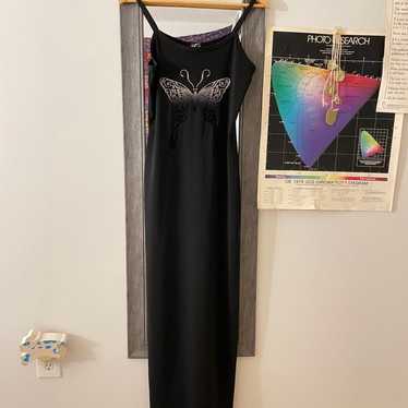 Vintage Butterfly Maxi Dress - image 1