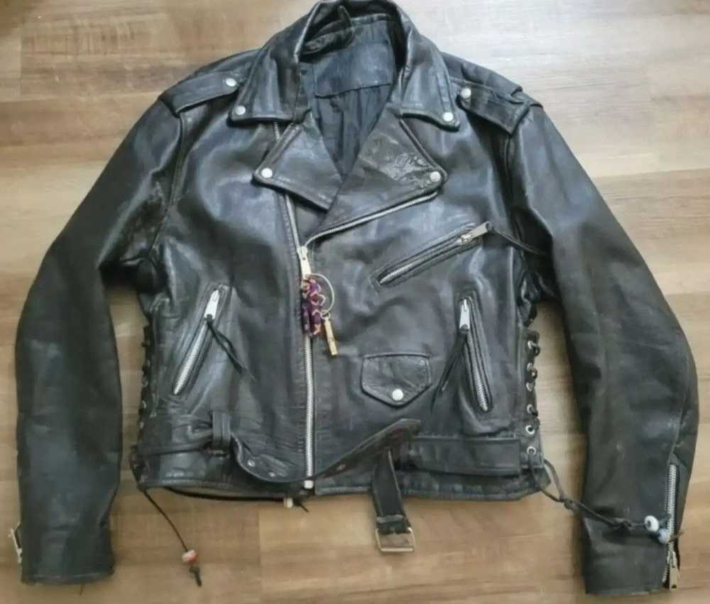 Handmade × Made In Usa × Rock Band Leather jacket - image 2