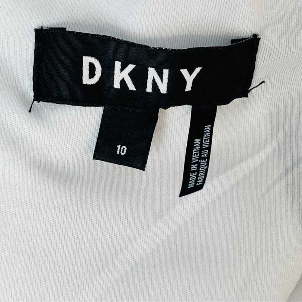 DKNY Black White Fit and Flare Front Zipper Scuba… - image 11