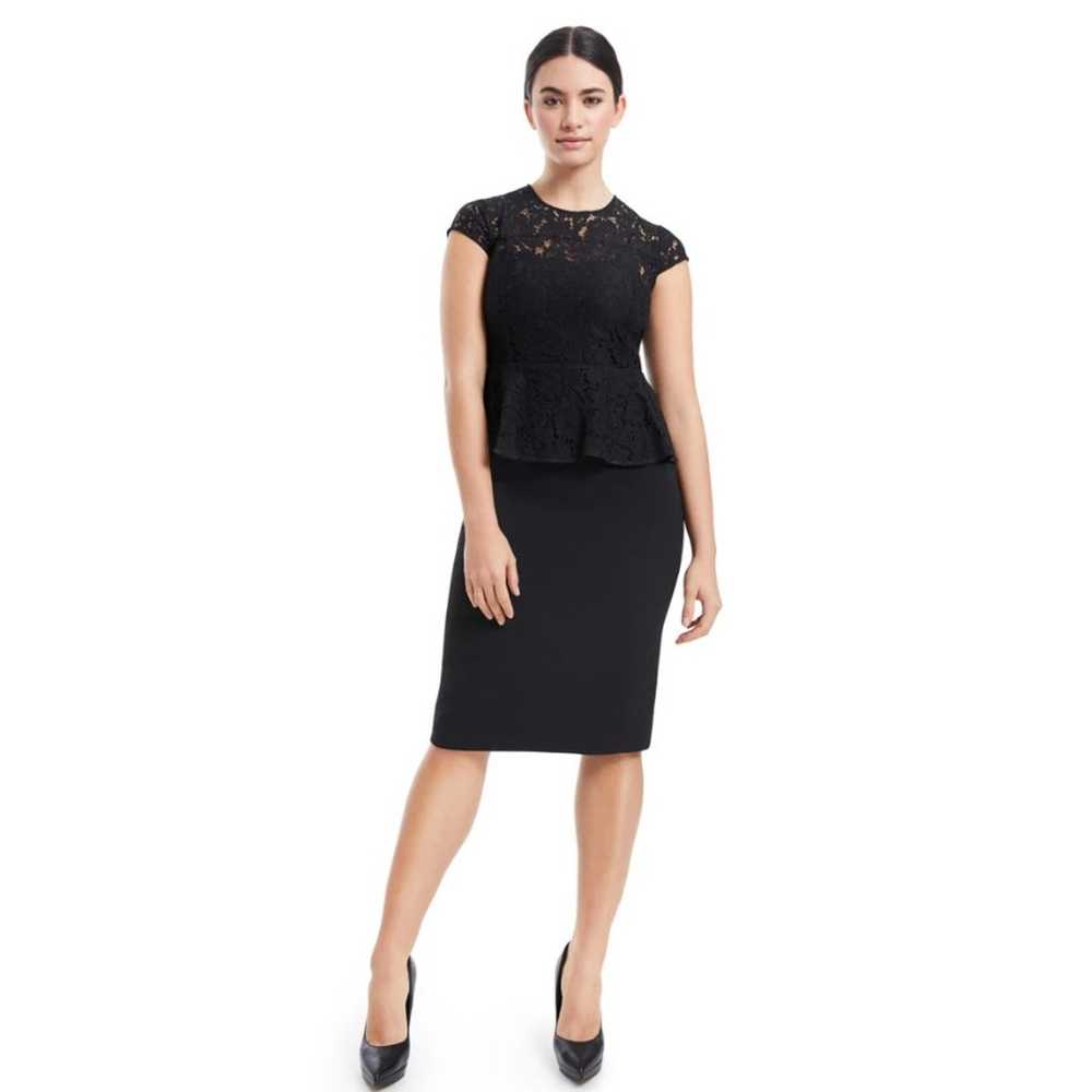 Gravitas Julia Lace Peplum Sheath Dress Black kne… - image 1