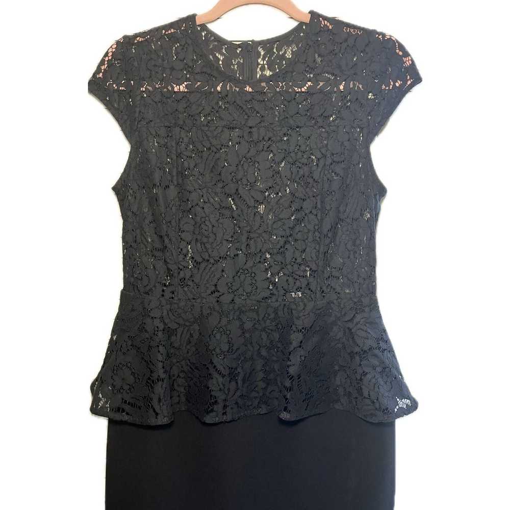 Gravitas Julia Lace Peplum Sheath Dress Black kne… - image 6