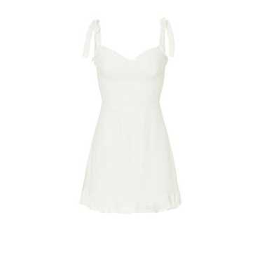 REFORMATION White Sleeveless Christine Mini Dress 