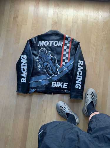 Leather Jacket × MOTO × Vintage Motor Bike Vintag… - image 1