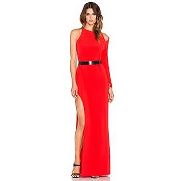 Halston Heritage Red Asymmetrical Gown