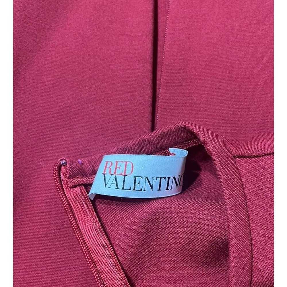 Red Valentino Valentines Mini Dress Fit Flare Ruf… - image 5