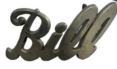 BILL Custom Name cutout cursive letters Solid Bra… - image 1