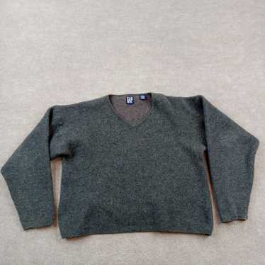 Gap Vintage Gap Sweater Women Medium Gray Long Sl… - image 1
