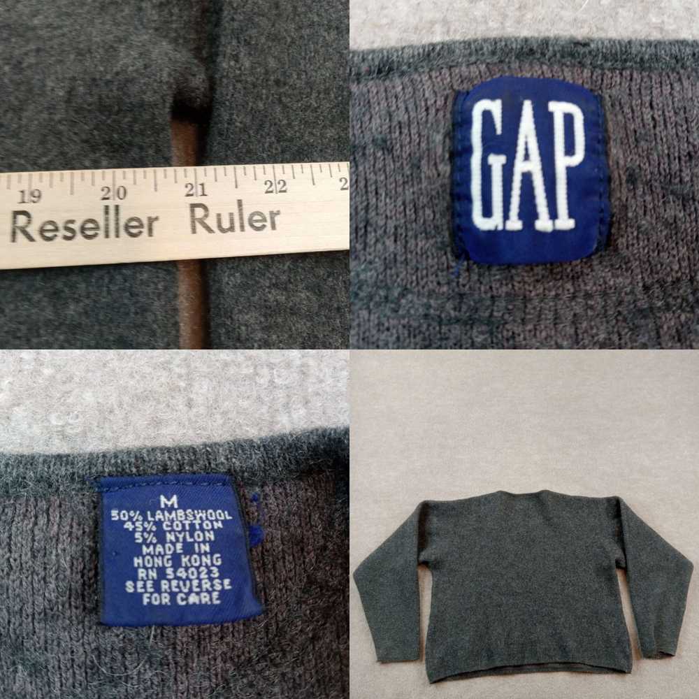 Gap Vintage Gap Sweater Women Medium Gray Long Sl… - image 4