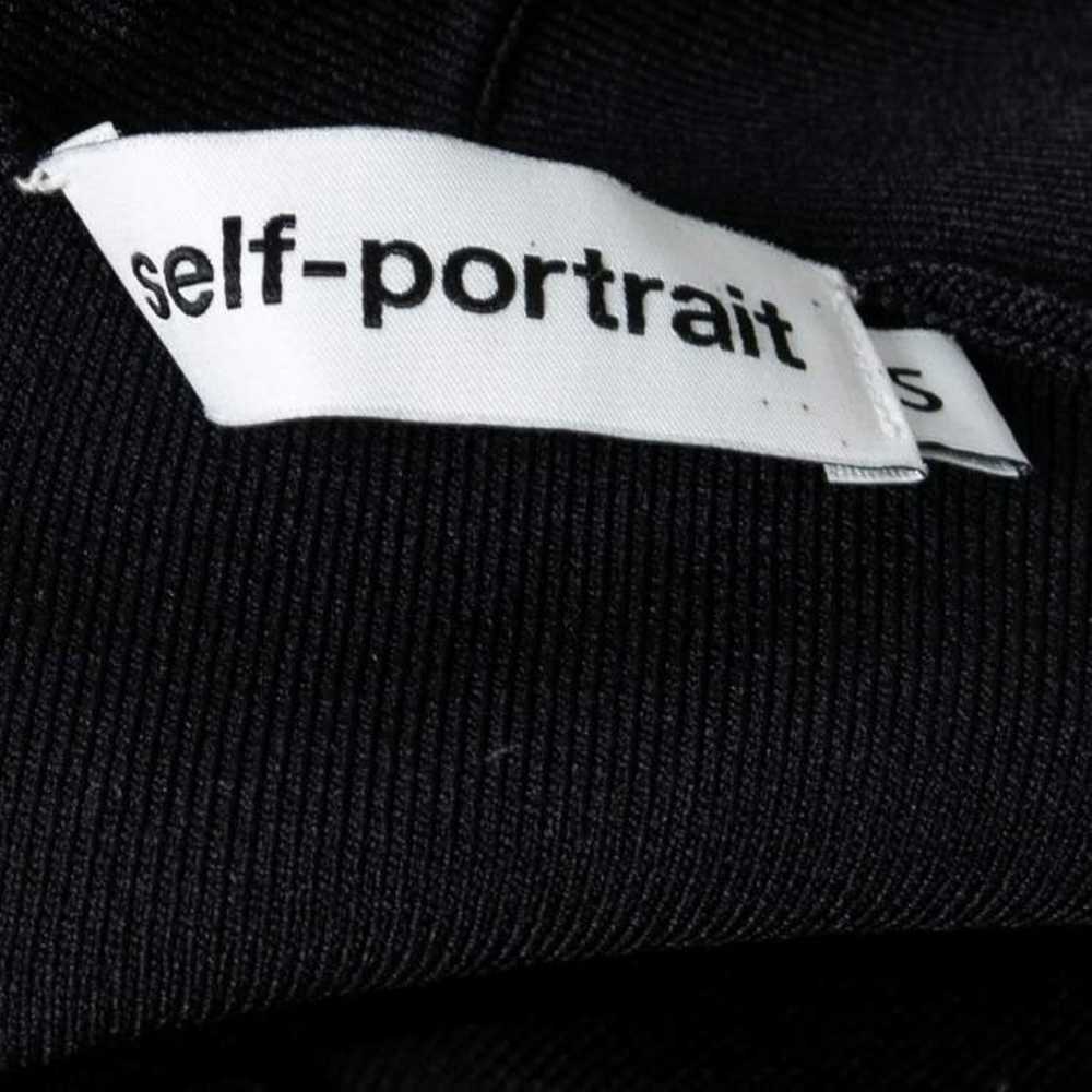 Self Portrait Black Knit Wrapped Off Shoulder Bod… - image 3