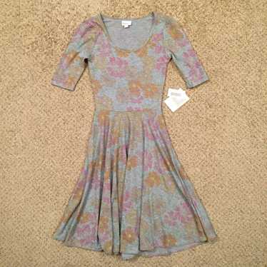 Vintage LuLaRoe Nicole Dress XXS Mulricolor Flora… - image 1