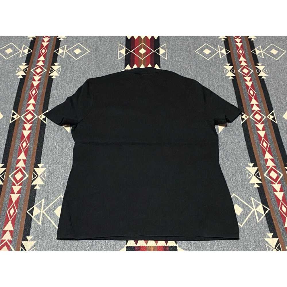 Vintage Charlie B Short Sleeve Sweater Black Mock… - image 2