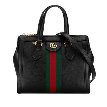 Black Gucci Small Leather Ophidia Satchel