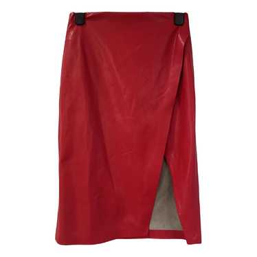 Alice & Olivia Vegan leather mid-length skirt - image 1