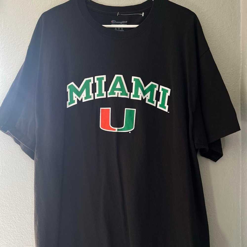 Y2K Vintage Champion Miami Hurricanes Tshirt - image 1