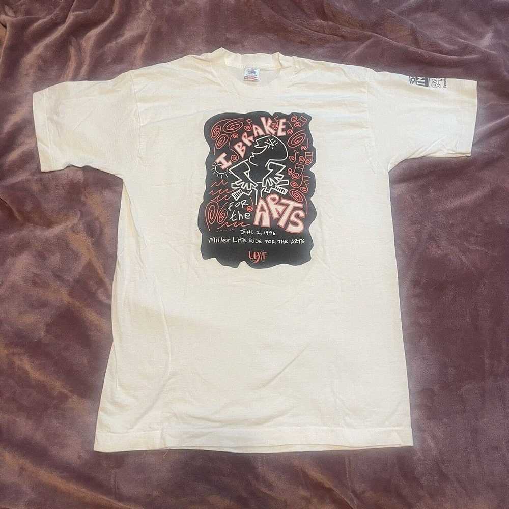 FOTL / I Brake For Arts Vintage 1996 T Shirt Larg… - image 1
