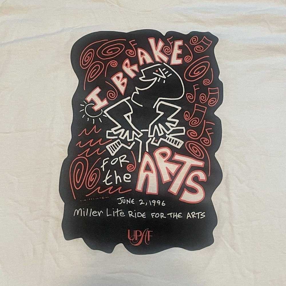 FOTL / I Brake For Arts Vintage 1996 T Shirt Larg… - image 2