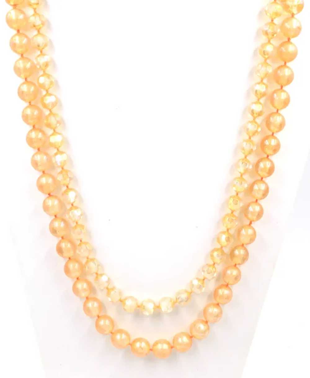 Necklace Double Strand Plastic Bead - image 2