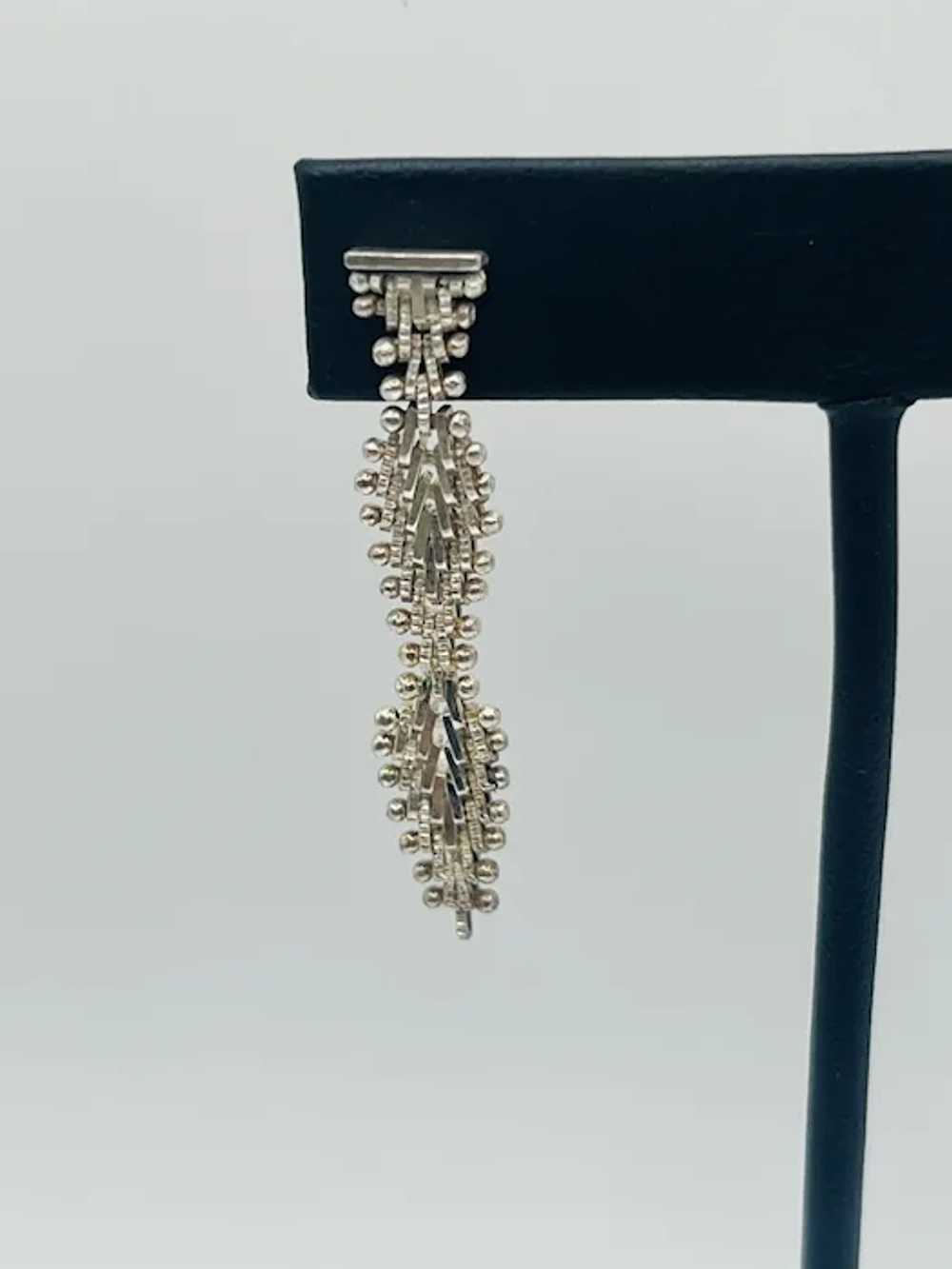 Sterling Silver Vintage Dangle Earrings - image 2