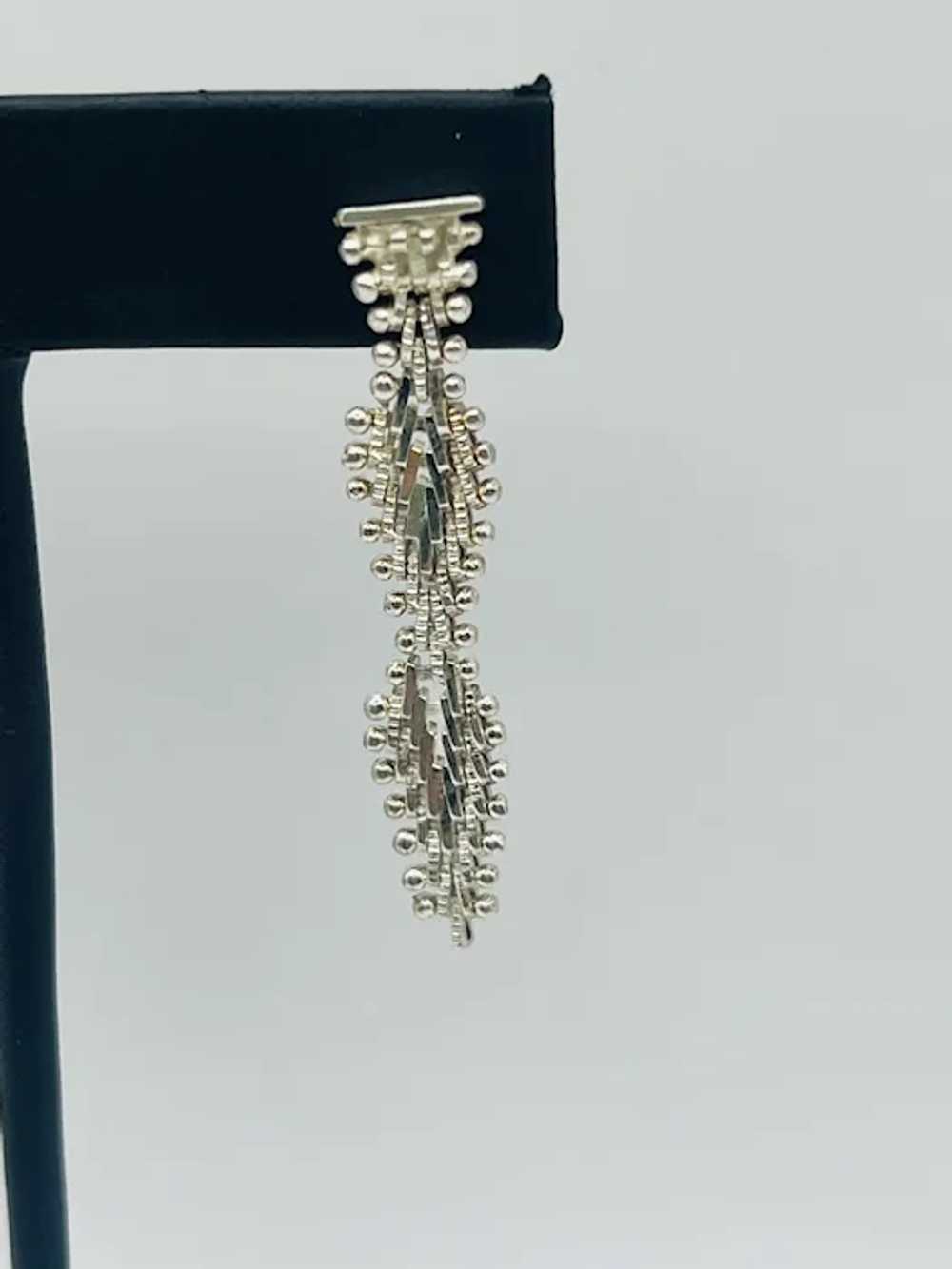 Sterling Silver Vintage Dangle Earrings - image 3