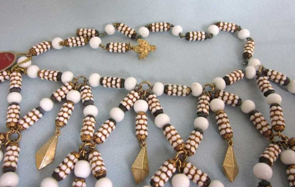 Lillian Barkow Huge Egyptian Revival Bib Necklace… - image 3