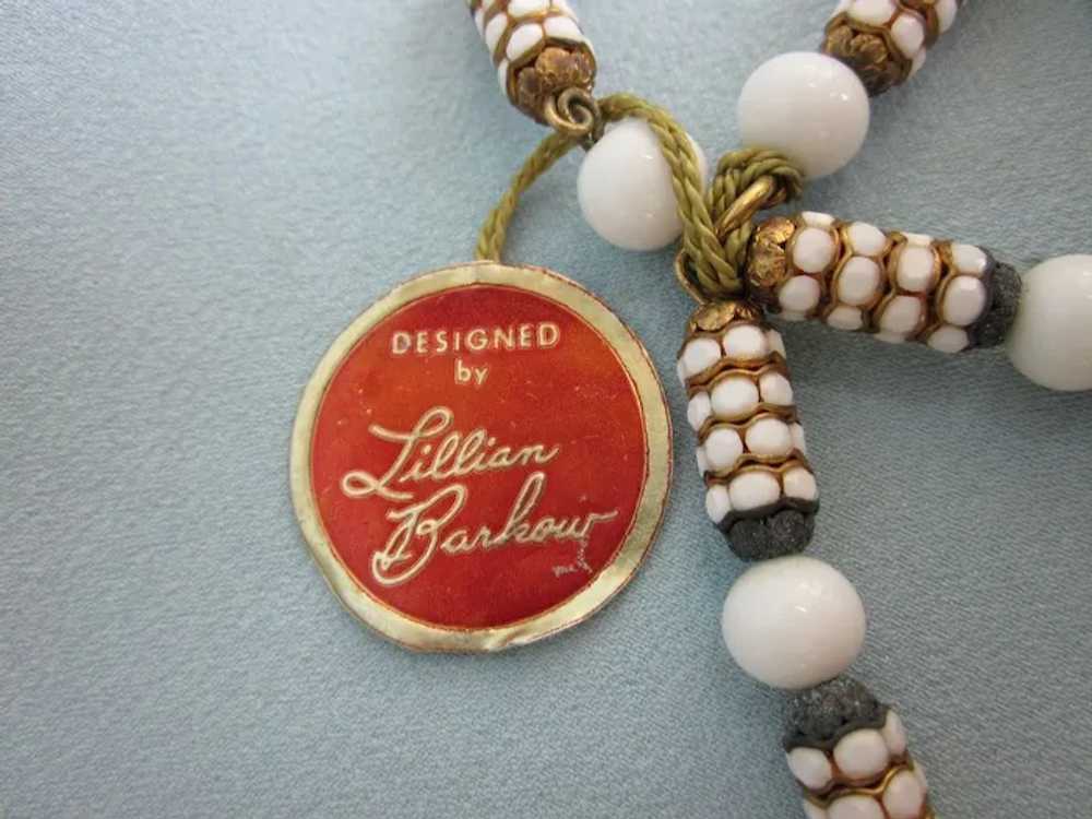 Lillian Barkow Huge Egyptian Revival Bib Necklace… - image 4
