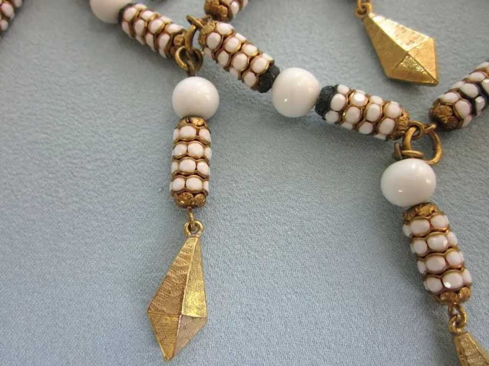 Lillian Barkow Huge Egyptian Revival Bib Necklace… - image 5