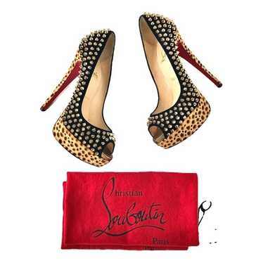 Christian Louboutin Lady Peep leather heels