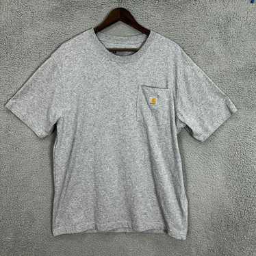 Carhartt shirt mens medium gray loose fit pocket … - image 1