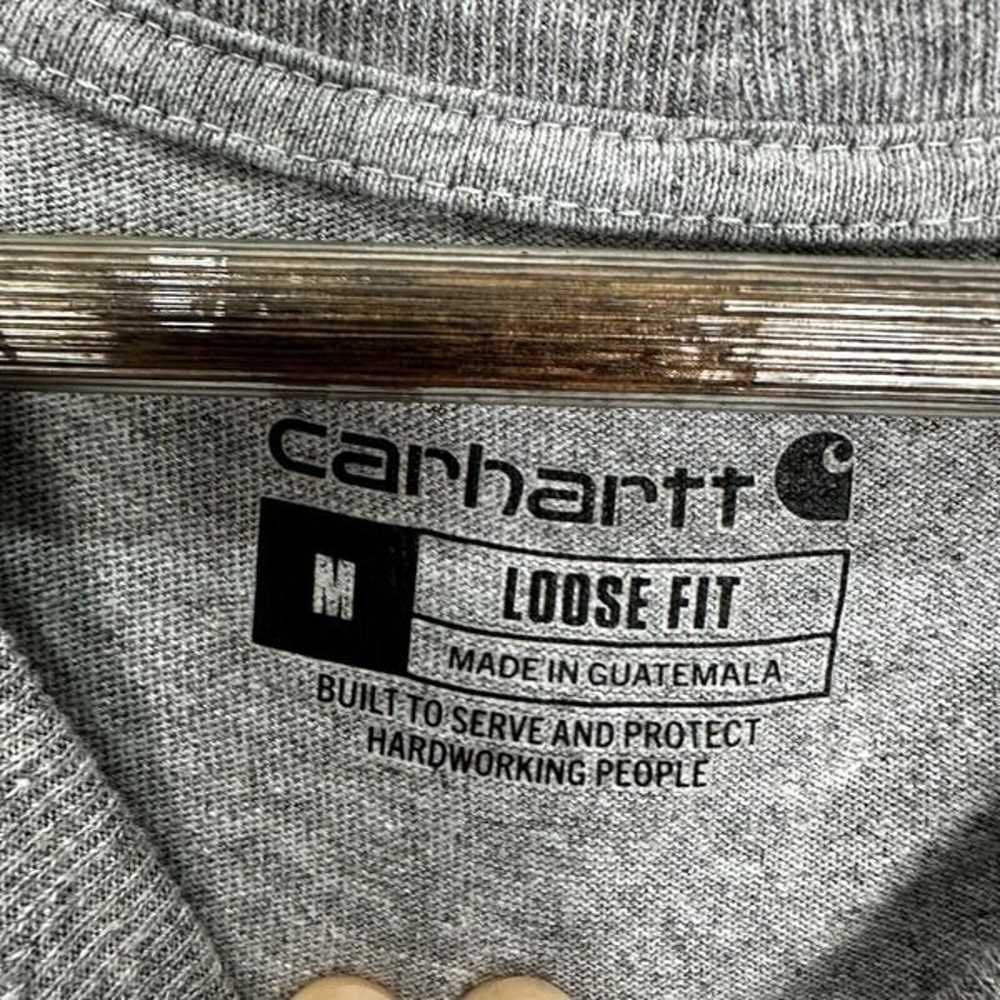 Carhartt shirt mens medium gray loose fit pocket … - image 4