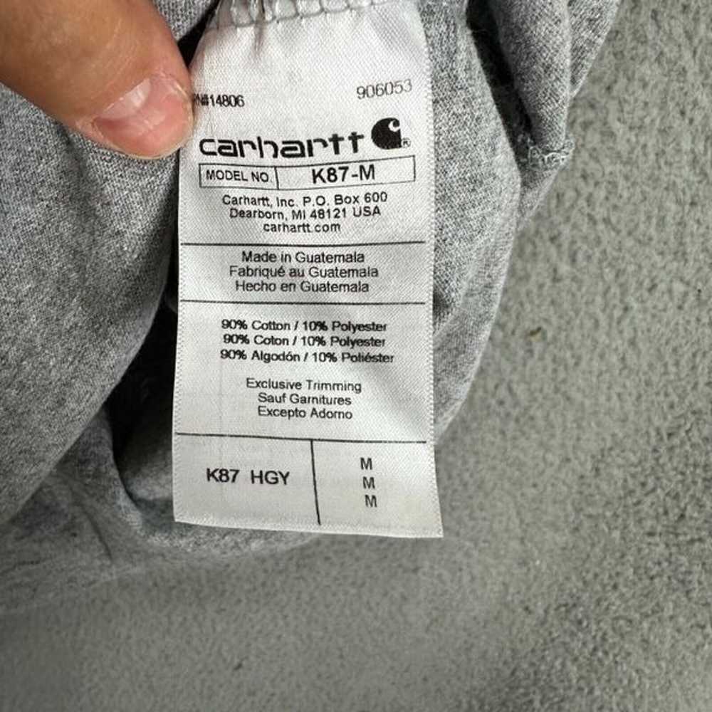 Carhartt shirt mens medium gray loose fit pocket … - image 5