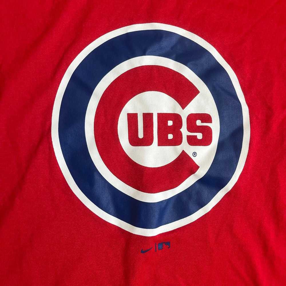 Mens Nike Tee Dri-Fit T Shirt MLB Chicago Cubs Re… - image 3
