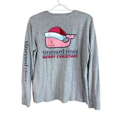Vineyard Vines Whale T Shirt Adult S Gray L/S Cott